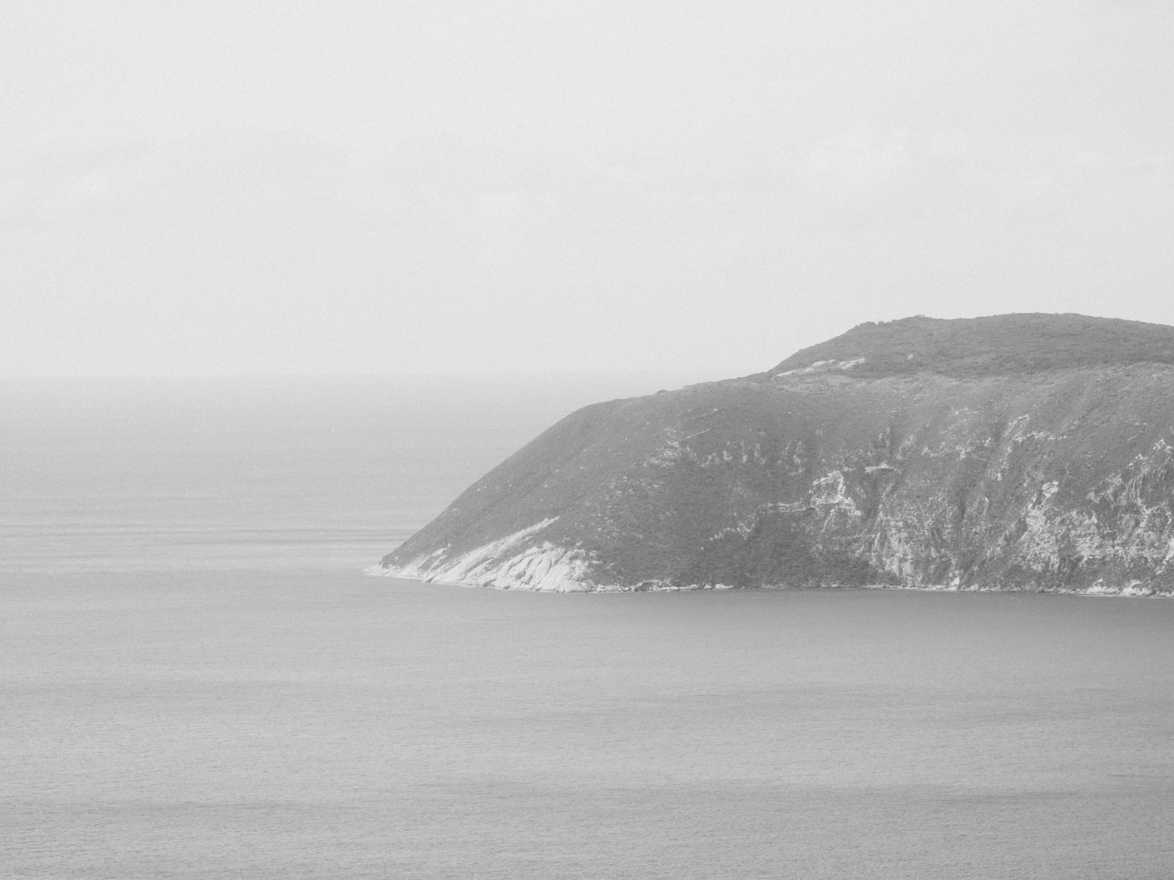 Headland in mist