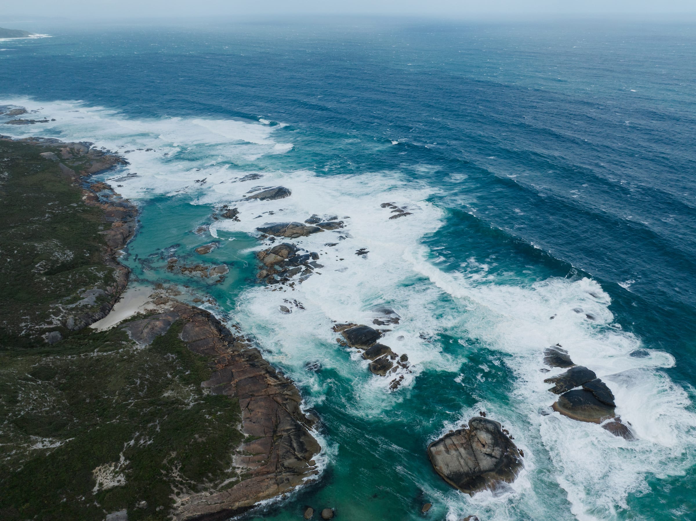 Rugged coast from above