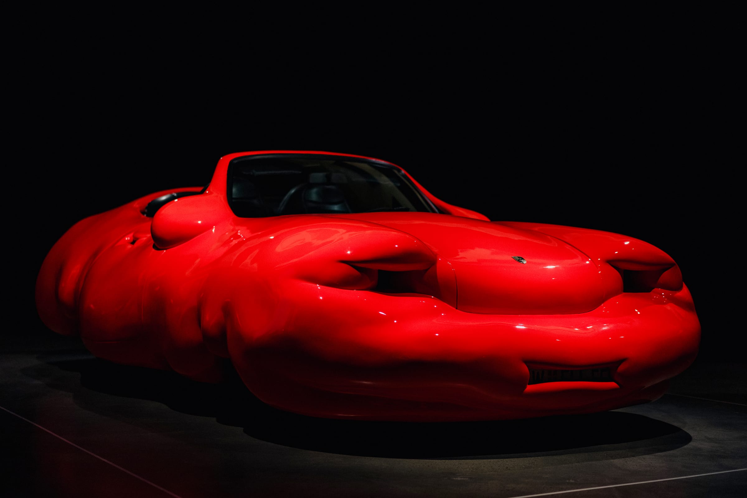 Melted red Porsche