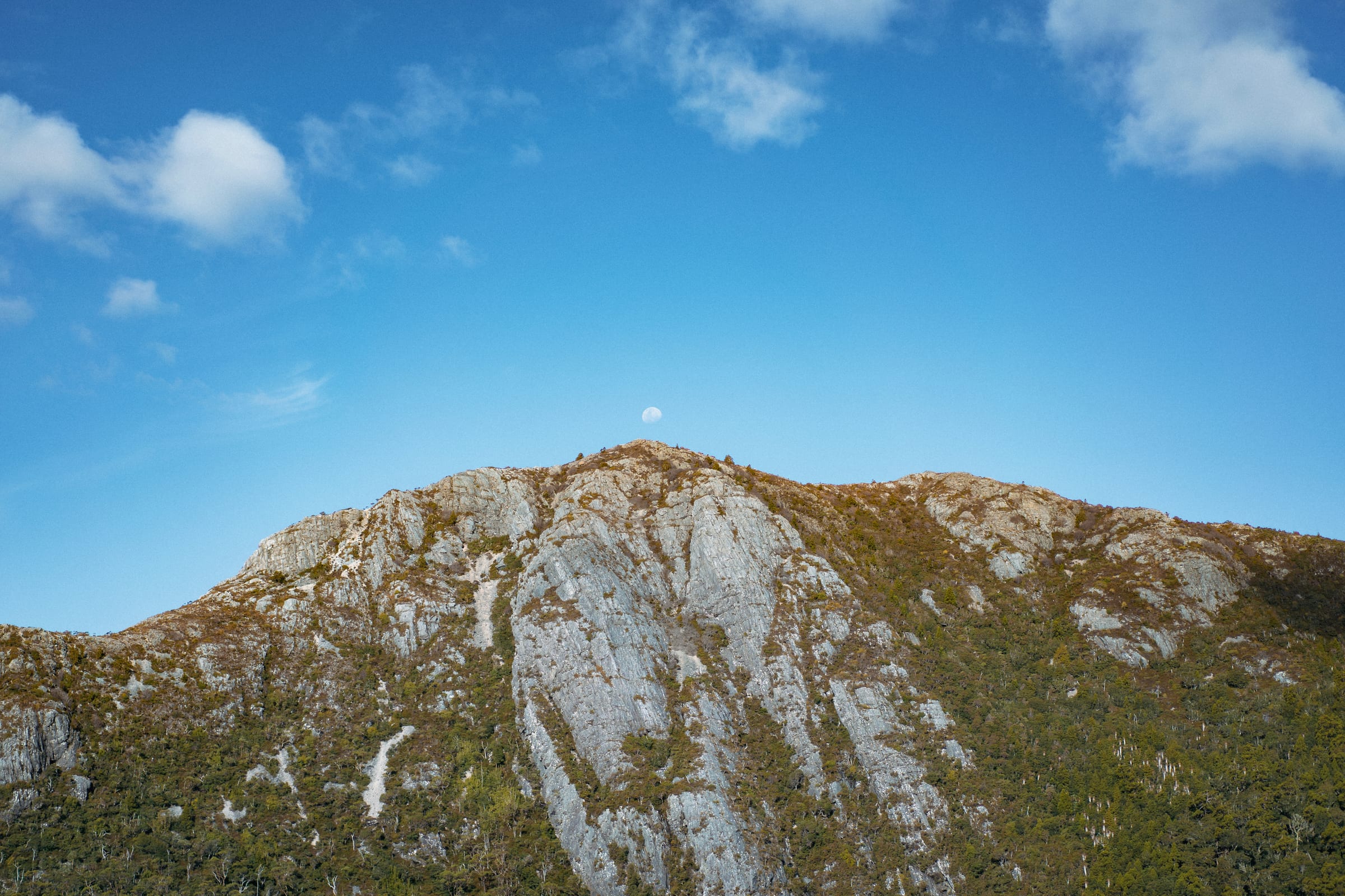 Moonrise over granite