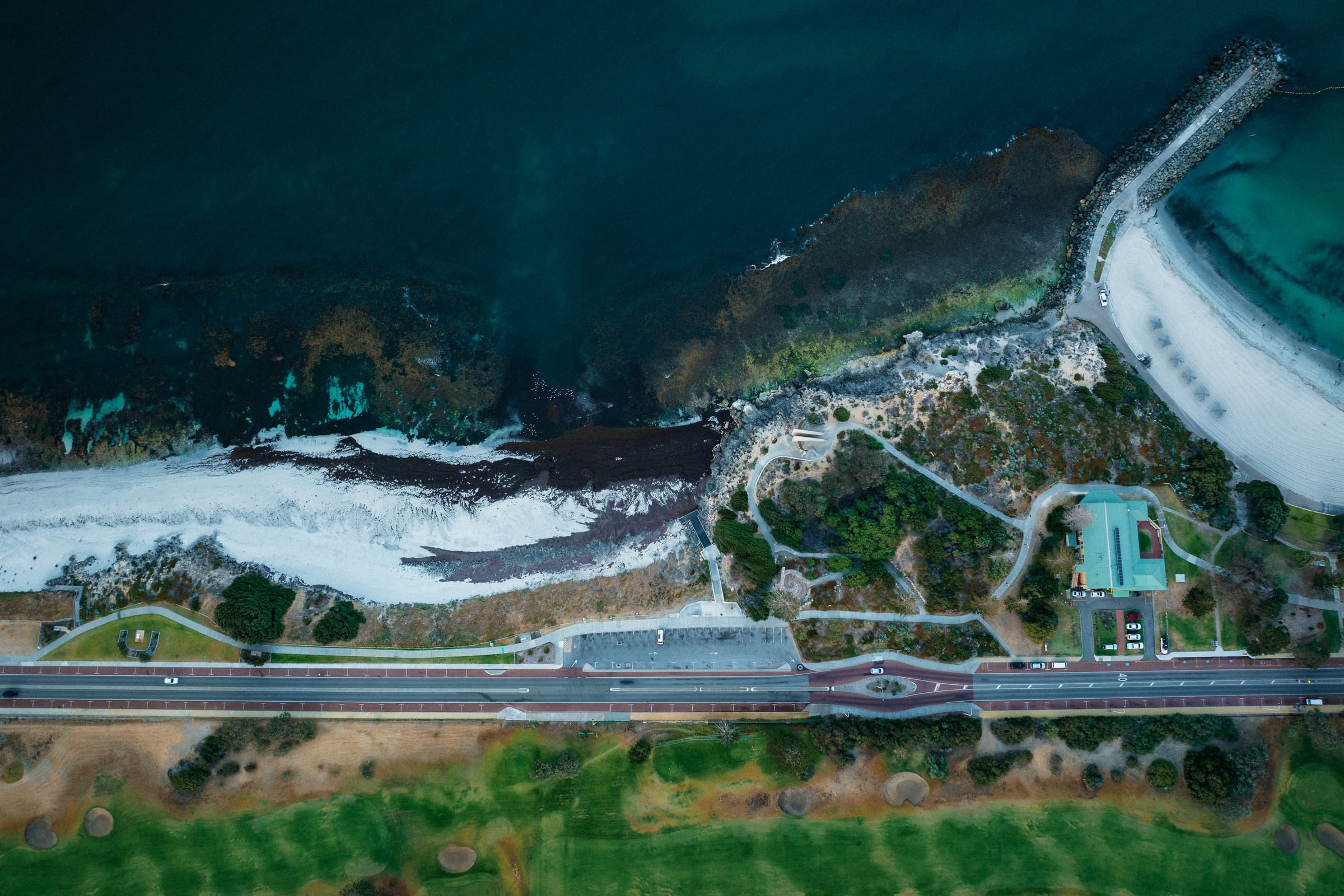 Coast road, top-down