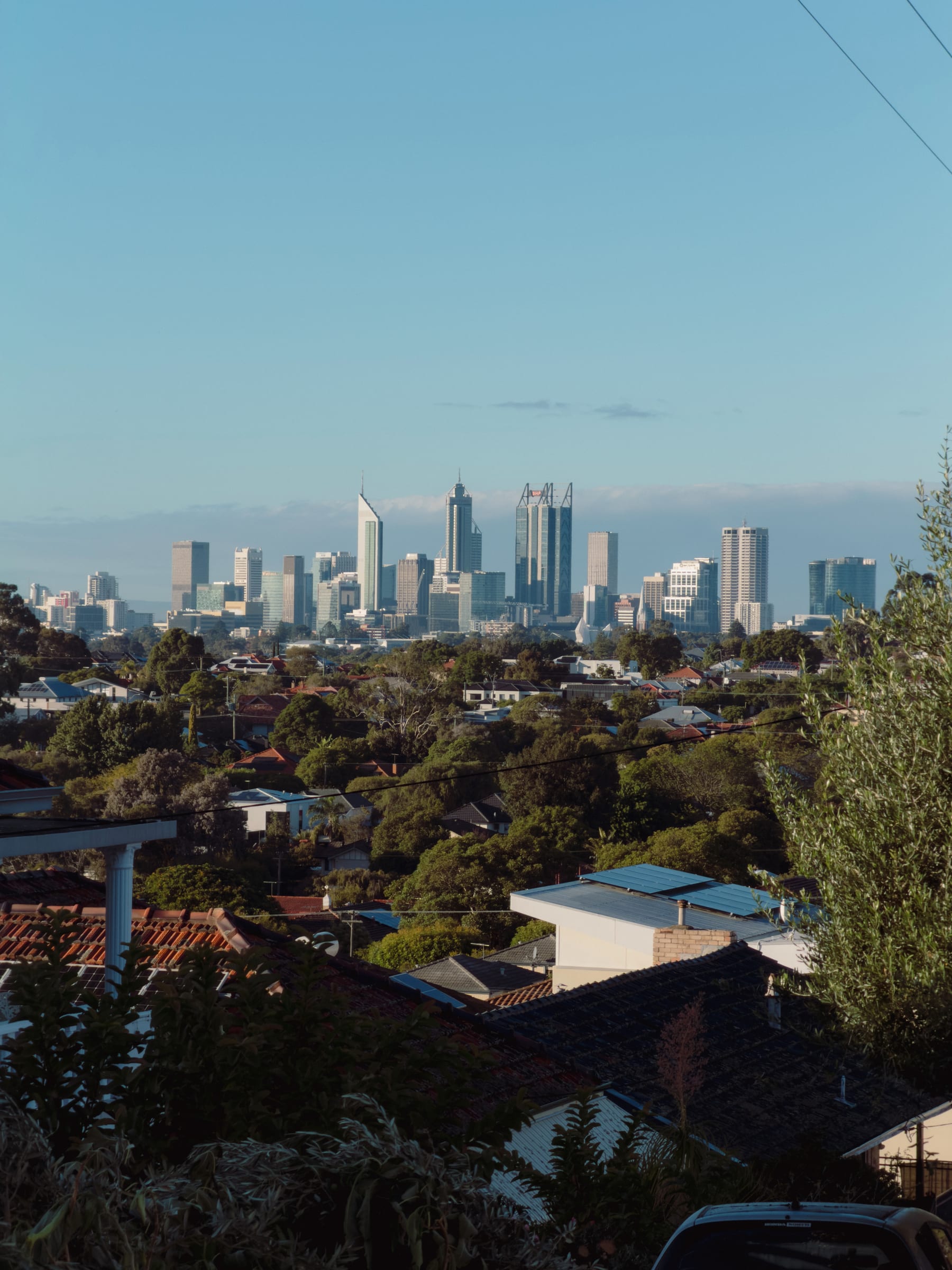 City over rooftops