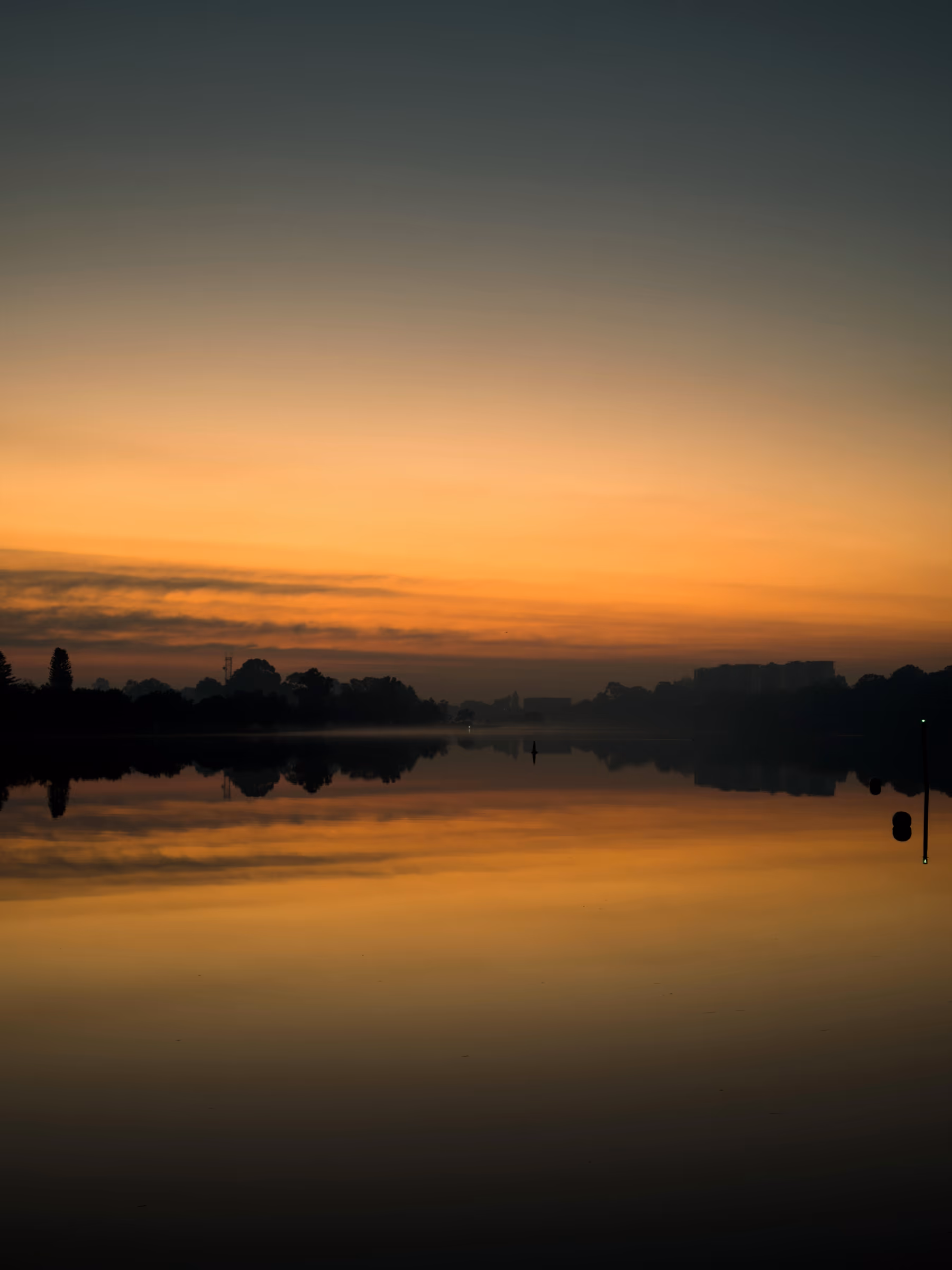 Still water, sunrise