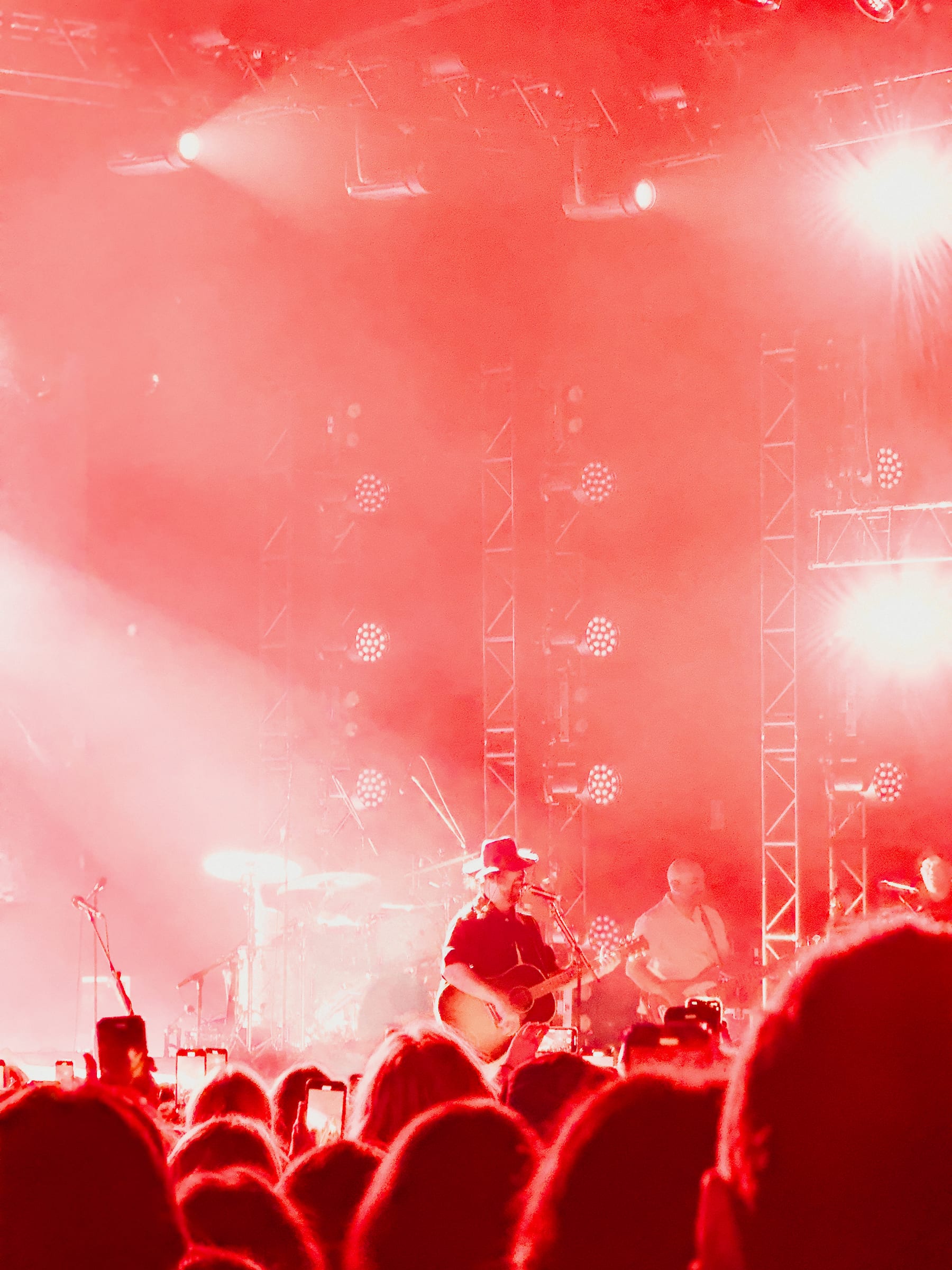 Red stage lights
