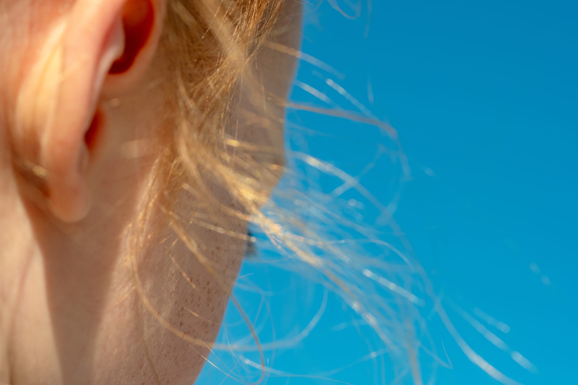 Hair in the wind