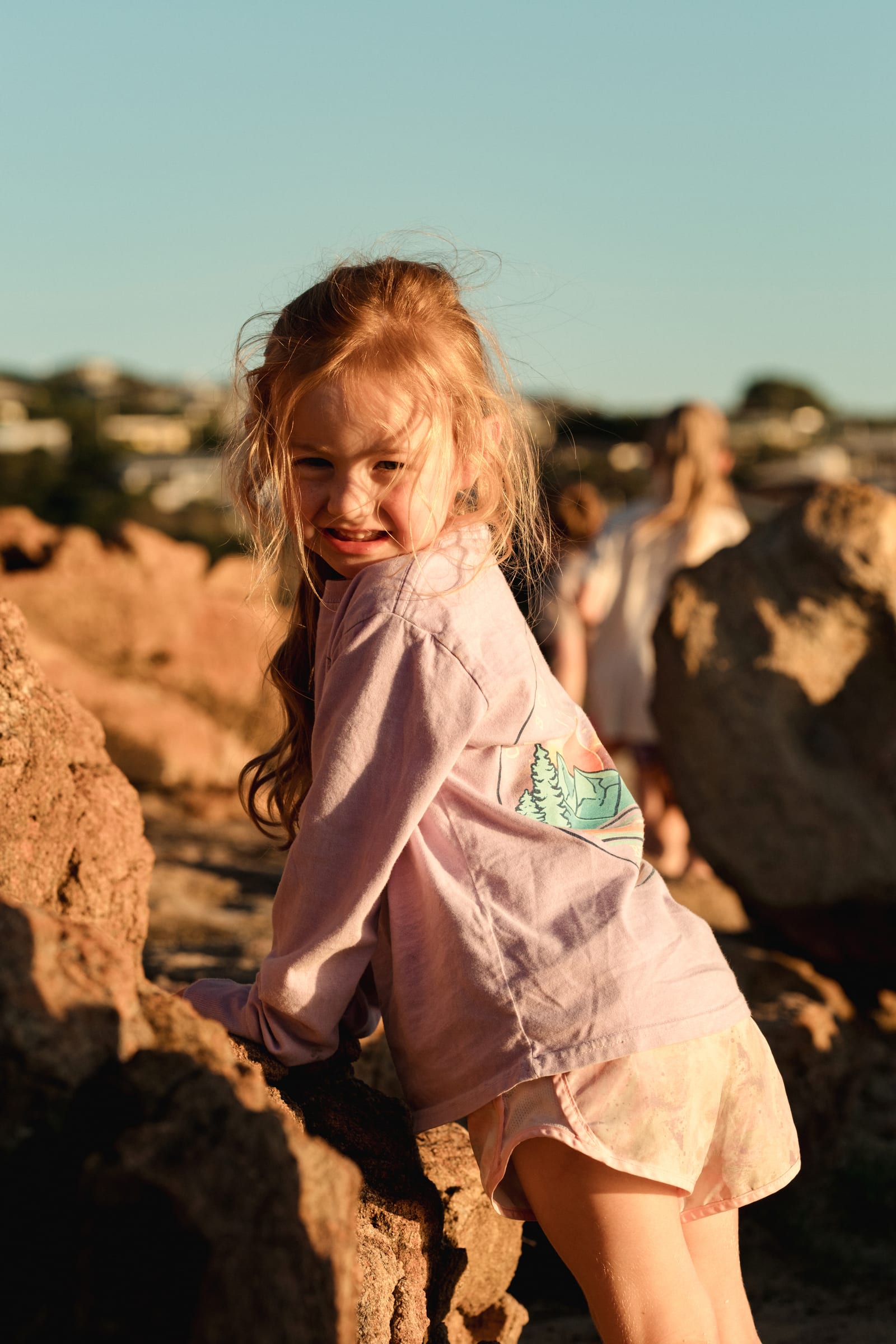Climbing the rocks