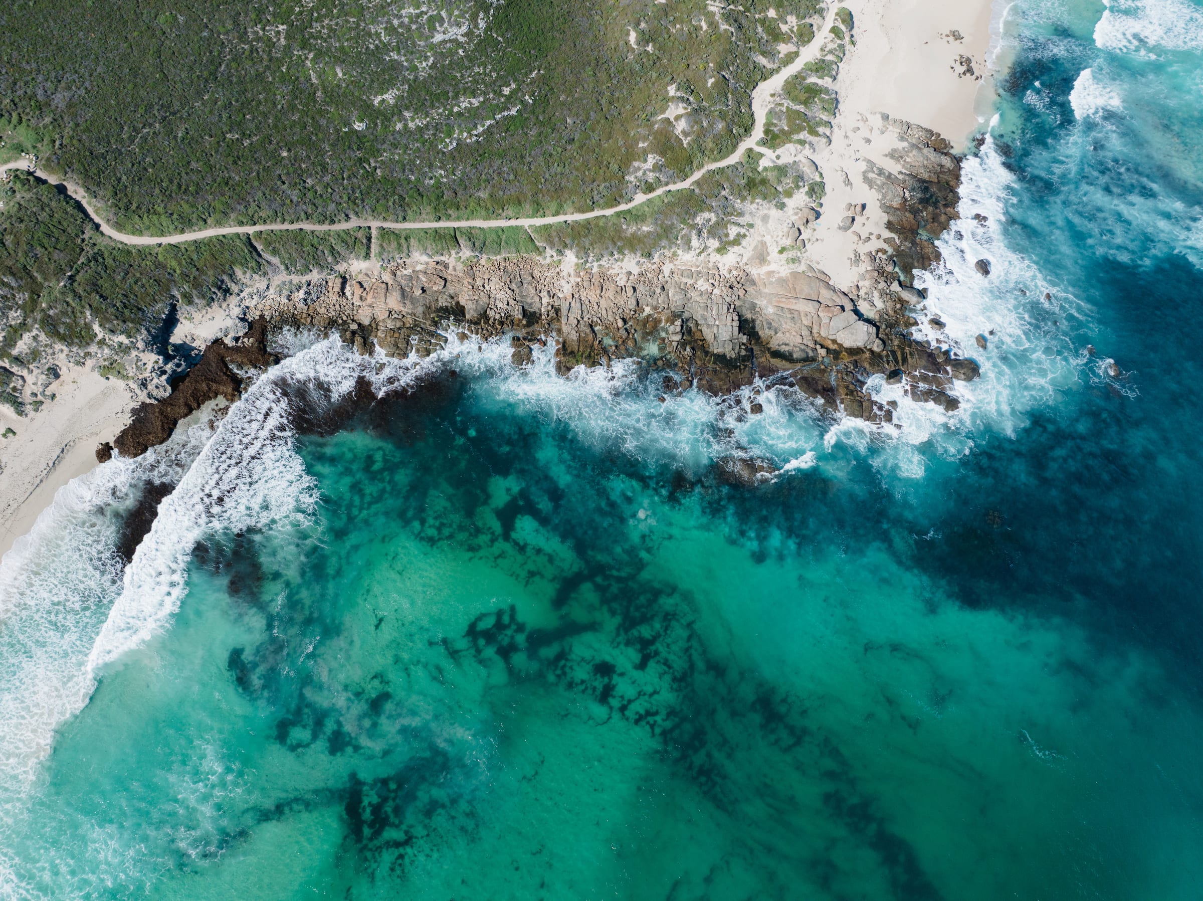 Coast trail from above