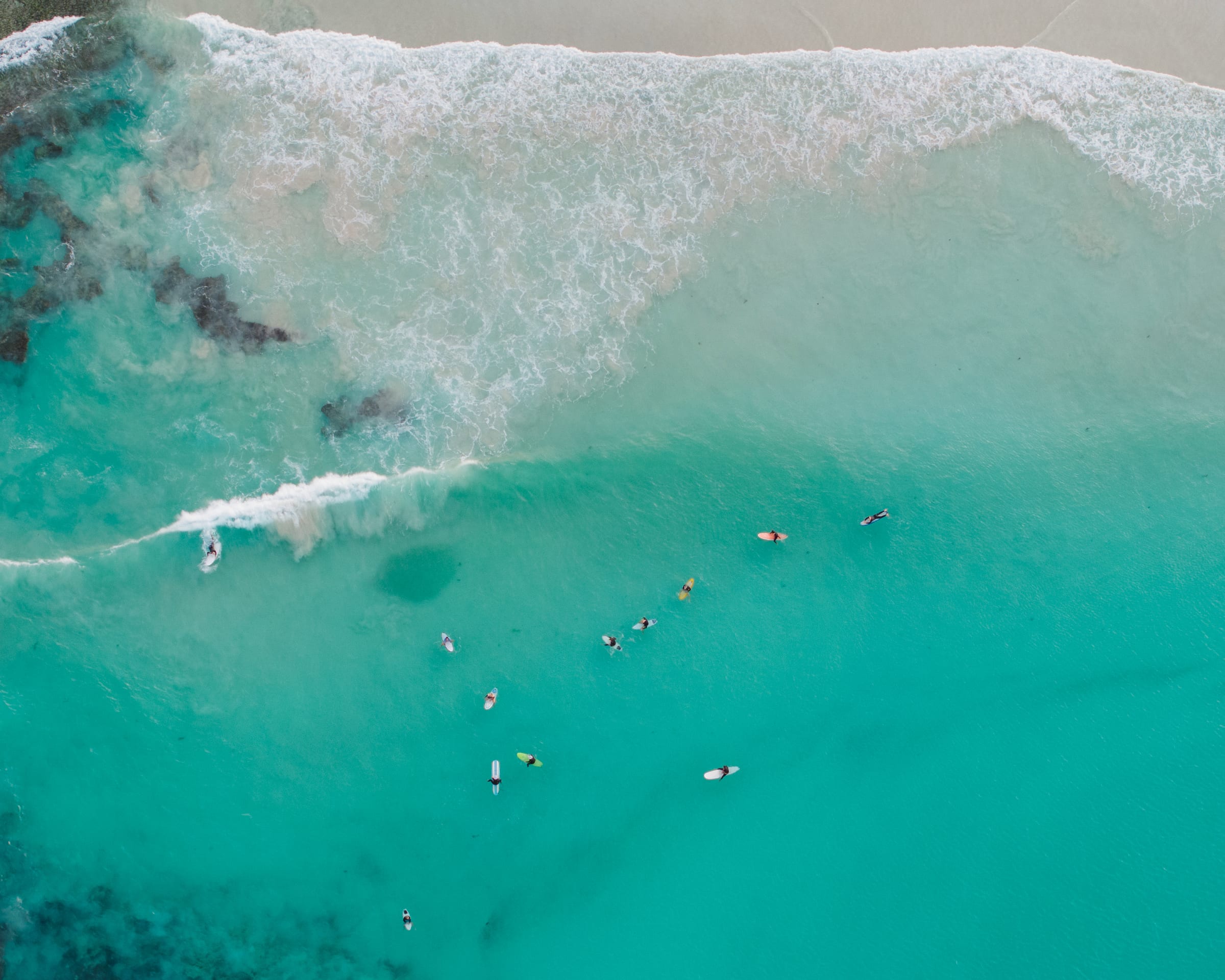 Surfers in the lineup